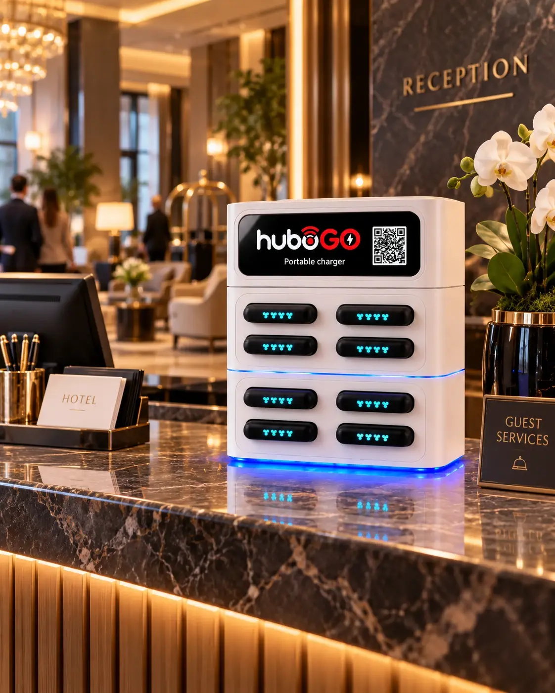 Станция huboGO на рецепция в хотел